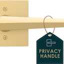 Mega Handles Privacy I Lever Door Lock Handle Set for Hallway, Closet and Bathroom I Keyless Door Lock I Heavy Duty Design I Fits All Standard Door Sizes I Screws Included - Satin Brass (1 Pack)