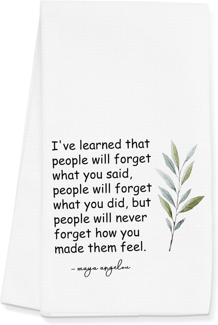 Hostess Towels Gifts for Women, Inspirational Quote Towels for Kitchen Bathroom Decor (16x24 inches)