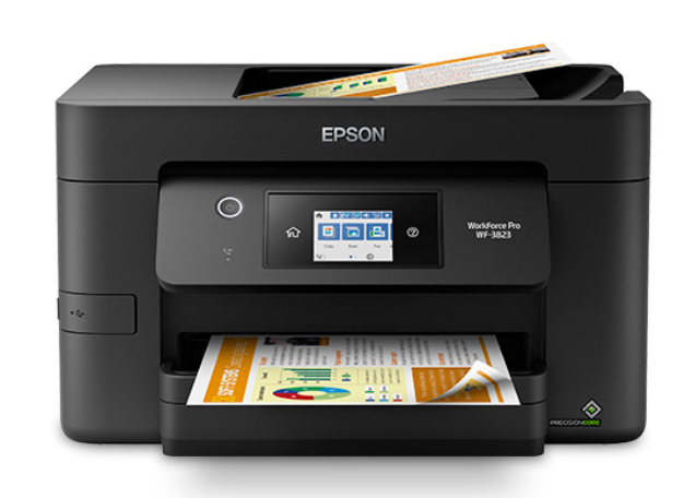 Epson WorkForce Pro WF-3823 Wireless All-in-One Printer, Auto 2-sided Printing