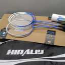 HIRALIY Badminton Rackets Set for Backyards, Badminton Set, Includ 4 Rackets, 12 Birdies, 1 Carrying Bag, 4 Grip Tapes, Outdoor Game for Adult Family Beginner