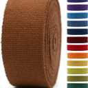 Cotton Webbing 2" & 1.5'' & 1" - 5 Yards - 50+ Colors -%100 Natural Cotton - Turkish Woven - Heavy Duty1 Inch 1.5 Inch 2 Inch Canvas Webbing for Sewing Straps Bags Climbing Indoors Craft DIY 11455 (25.Ginger Spice)