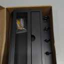 Nekon Key and Mail Holder for Wall, Key Organizer with 5 Hooks & Storage Drawer, 11" W x 7.9" H x 3.1" D Wooden Key Rack for Entryway and Home Decor (Black)