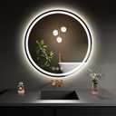 LED Bathroom Mirror 26 Inch Round Bathroom Mirror with Lights, Circle Wall Mirror with 3 Colors Brightness, Anti-Fog for Bathroom Vanity, Entryway Living Room