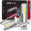 H3 LED Fog Light Bulbs 6000K Xenon White, Extremely Bright 3030 Chips H3 LED Bulbs with Projector for Car Fog Lights, Daytime Running Lights DRL(Pack of 2)