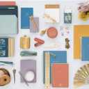 DesignWorks Ink Textured Paper Twin Wire Notebook, Daily Planner & Soft Cover Writing Journal, 160 Lined Perforated Pages, Large Spiral Notebook for Work & Journaling, 8.25 x 11.625 in, Classic Blue