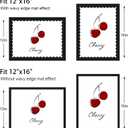 12x16 Picture Frame with Real Glass, Colorful Solid Wood Photo Frames with Wavy Mat for Wall Hanging, Black, 1 Pack