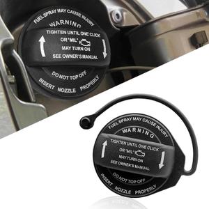 1 PC Car Fuel Tank Cap, 2.44" Tight Fitting Sealing Leak-Proof Protector, Fuel Filler Port Stay Closed Cover Replacement 5C0201550T 5Q0201550L, Compatible with Volkswagen Audi (Black)