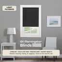Cordless Light Filtering Mini Blind - 31 Inch Width, 48 Inch Length, 1" Slat Size - Black - Cordless GII Morningstar Horizontal Windows Blinds for Interior by Achim Home Dcor