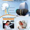 2-Pack Car Neck Pillow: Ergonomic Memory Foam Car Headrest Pillow, Neck Support Pillow for Long Drives, Headrest Support Cushion for Pain Relief, Universal Fit for Cars, SUVs & Trucks Black