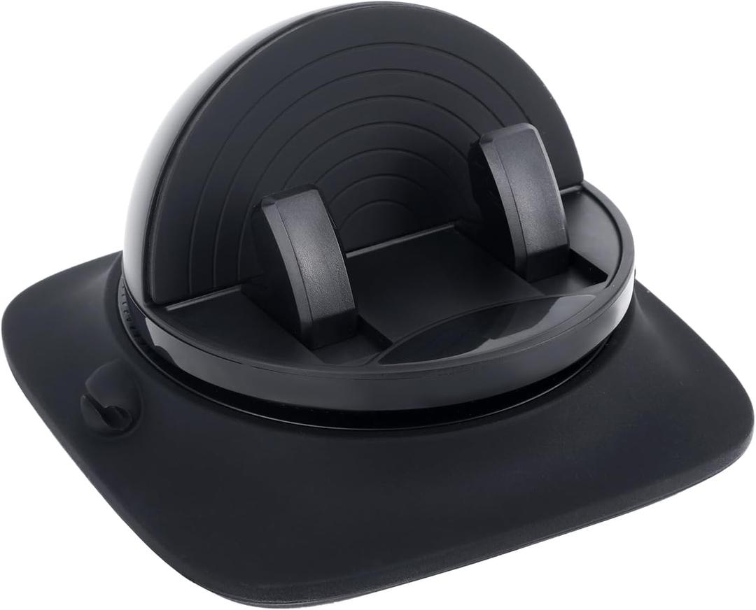 BOXOB Car Phone Holder Mount, 360 Degree Rotation Dashboard Cell Phone Holder Anti-Slip Adjustable Cellphone Stand Universal Accessories for Smartphones and Tablets(Black)