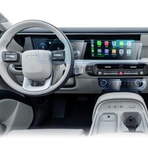 4PCS Car Screen Protector for 2026 Hyundai Palisade Hybrid Accessories Dual Integrated & AC Nano Touchscreen Protector Film HD Clear Bubble Free 12.3''