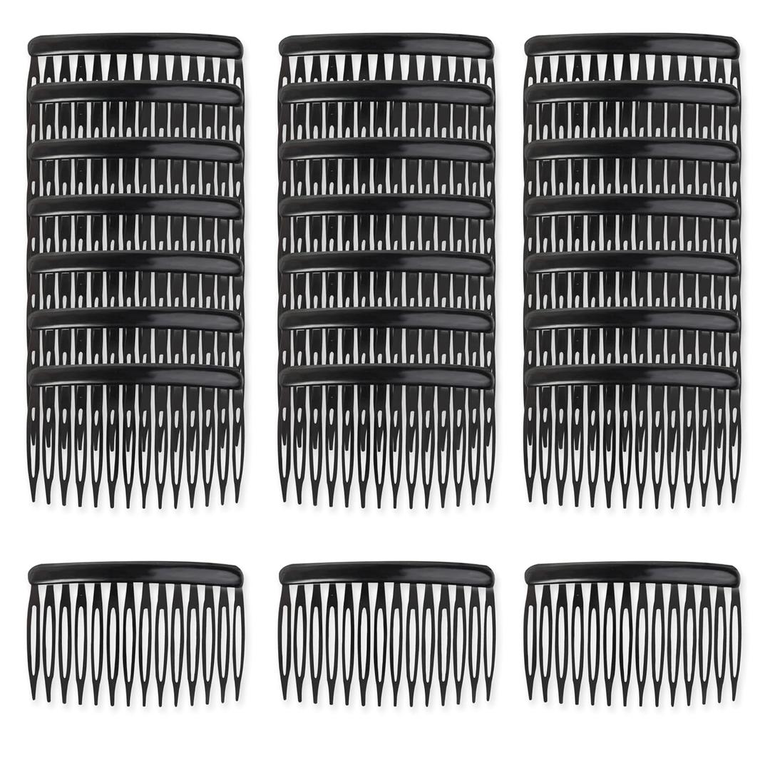 TaShow Hair Side Combs for Women Fine Thin Hair, 14 Teeth Decorative Hair Combs for Women Girls Bridal Wedding Veil (Black)