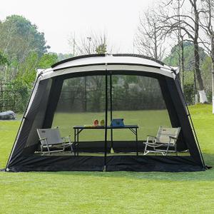 GREGIN Screen House Room 11x11 Ft Mesh Net Tent Canopy Shelter Gazebo, Easy Setup & Waterproof & Sunshade, Suitable for Camping Trip, Backyard, Beach, Picnic (EXP 07/31/26)