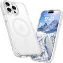 PULOKA for iPhone 15 Promax Transparent Case, Compatible with MagSafe, Clear Protector Slim Cover, Magnetic Phone Case for iPhone 15 Promax 6.7 inch White