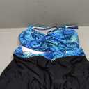 Womens Tankini Bathing Suits with Skirt Two Piece Tummy Control Swimsuits Ladies Swimwear (XX-Large, Blue Leaf)