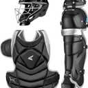Easton | JEN SCHRO The Fundamental Fastpitch Softball Catcher's Equipment | Box Set | NOCSAE Certified | Multiple Sizes/Colors (Medium (Ages 13-15), Black)