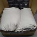 Pacific Coast Bed Pillows for Side and Back Sleepers, Feather and Down Hotel Pillows with 100% Cotton Shell, Medium Supportive, Downproof, King Size 2 Pack