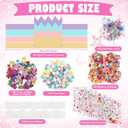Affrolling 794 Pcs Paper Crowns DIY Princess Hats Birthday Party Crowns DIY Making Craft Kit to Decorate with Lace Gems Butterfly Button Stickers Poms for Women Ladies Nights Event Bridal Shower Party