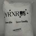 YRXRUS Star Pillows, White Star Shaped Pillow, Decorative Throw Pillow Gifts, Cute Plush Room Decor, Fluffy Faux Rabbit Fur 14"x14"Pillows for Living Bedroom