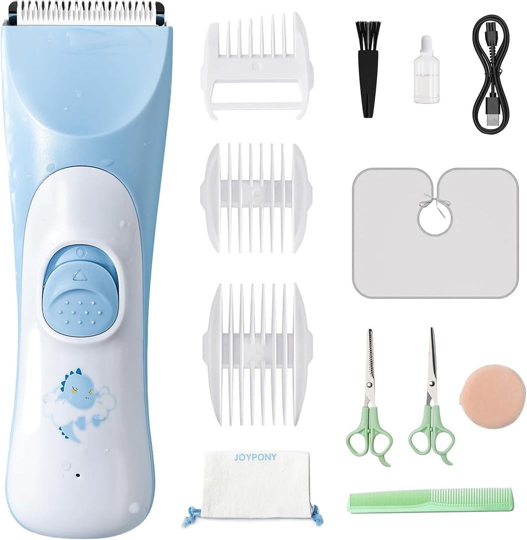 Baby Hair Clippers, Quiet Hair Trimmer for Kids, Waterproof Rechargeable Cordless Baby Hair Cutting Kit for Infant and Toddler