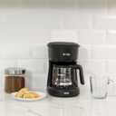 Mr. Coffee 5-Cup Mini Brew Switch Coffee Maker, Black