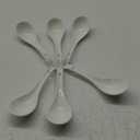 Wareland Asian Soup Spoons Set of 6, Ceramic Chinese Soup Spoons 7 Inch Japanese Spoon for Ramen Pho Dumpling Miso Wonton Noodles | Long Handle Flat Bottom Deep Oval Hook Design | White