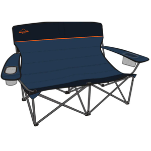 Alpinemountain Loveseat and Low Loveseat Camping-Furniture Bundle,Size 57 x 23.5 x 35.5 IN Dark Shadow and Navy