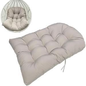 Chair Cushions, Indoor/Outdoor Swing Chair Cushion, Waterproof Soft Comfy Hammock Chair Seat Pads Back Cushion, Basket Chair Cushion for Patio Garden,Light Gray