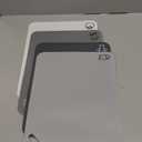 Fotouzy Plastic Cutting Boards with Food Icons, Set of 4, Flexible Cutting Mats with Hole, BPA-Free, Non-Slip and Dishwasher Safe, Modern Neutral Colors (Gray)