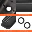 Black Valve Covers Short Style Finned Compatible with Small Block Chevy Retro Vortec 5.0 5.7 350