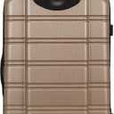 Rockland Melbourne Hardside 2 Piece Expandable Spinner Wheel Luggage Set, (20"/28"), Champagne