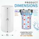 Ronaqua 10" x 4.5" Big Sediment Replacement Water Filter Cartridge, 1 Micron, NSF Certified, for Whole House, Compatible with RFC-BBSA, W15-PR, WFHD13001B, GXWH35F, HF45-10BLBK10PR and AP817, 10 Pack