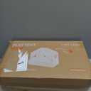 Tiny Land Kids Tent with Mat and Star Lights, Indoor Playhouse for Toddlers, 57"x36"x52" Large Reading Nook for Girls & Boys, Modern Bed Canopy for Kids Room (Cream)