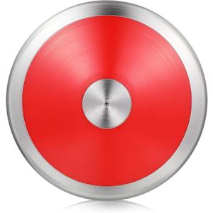 Syhood Throwing Discus Nylon Plastic Iron Training Discus Athletic Track and Field Equipment for High School Outdoor Sports Training Practice Boys Men Women (2 Kg, Red)