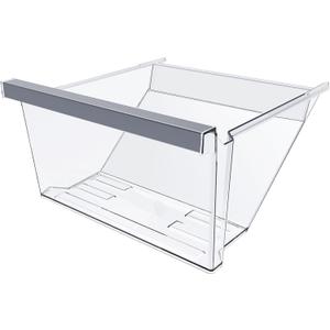 UPGRADED W11162446 Refrigerator Crisper Drawer Compatible with Whirlpool Refrigerator Drawer Replacement W11046495 Whirlpool Drawer Replacement WRS325SDHZ08 WRS321SDHZ01, WRS315SDHM08 Fridge Drawer