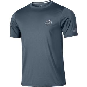 NORTHYARD Men's UPF 50+ Sun Protection Shirt Short Sleeve Swim Rash Guard SPF UV Athletic Workout Running T-Shirt (Black, S)