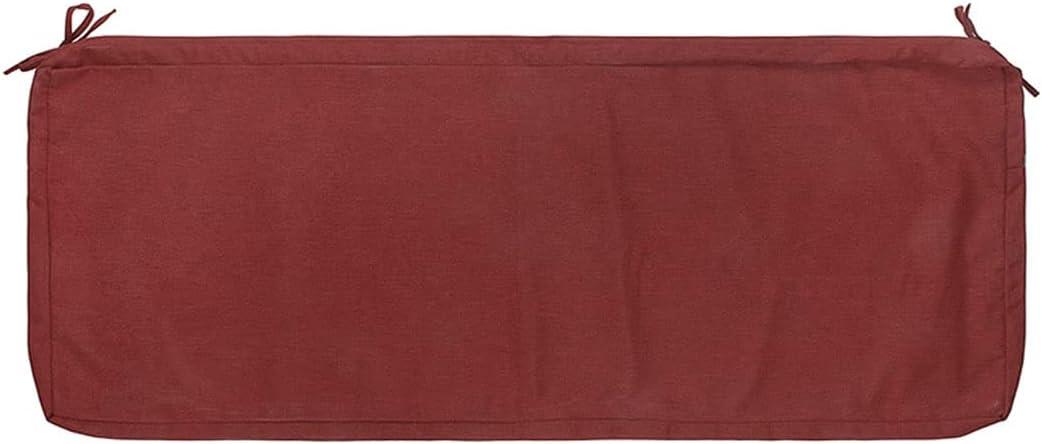 Outdoor Bench Cushion Cover 42 x18 x 3 inch,Water Resistant Cover with Zipper&Ties,Fade-Resistant Slipcover,Patio Porch Swing Cushion Cover Replacement Only,No Insert(Dark Red)