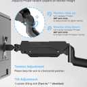 MOUNTUP Triple Monitor Stand Mount - 3 Monitors Desk Mount for Computer Screens Up to 27 inch, Triple Monitor Arm, Heavy Duty Monitors Stand, Each Arm Holds 4.4-19.8 lbs, Black