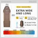 Ultralight Down Sleeping Bag with Pillow,15°F 32°F 46°F Sleeping Bag for Women,Men,Youth Backpacking,Hiking and Camping Outdoor with 680FP Duck Down, 1200g down filling