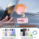 Muyuguit Foldable Vacuum Magnetic Suction Phone Holder, Multifunctional Vacuum Suction Phone Holder, Retractable Magnetic Car Holder for Home, Car Interior, Mobile Phone Stand, Smooth Glass (Pink)