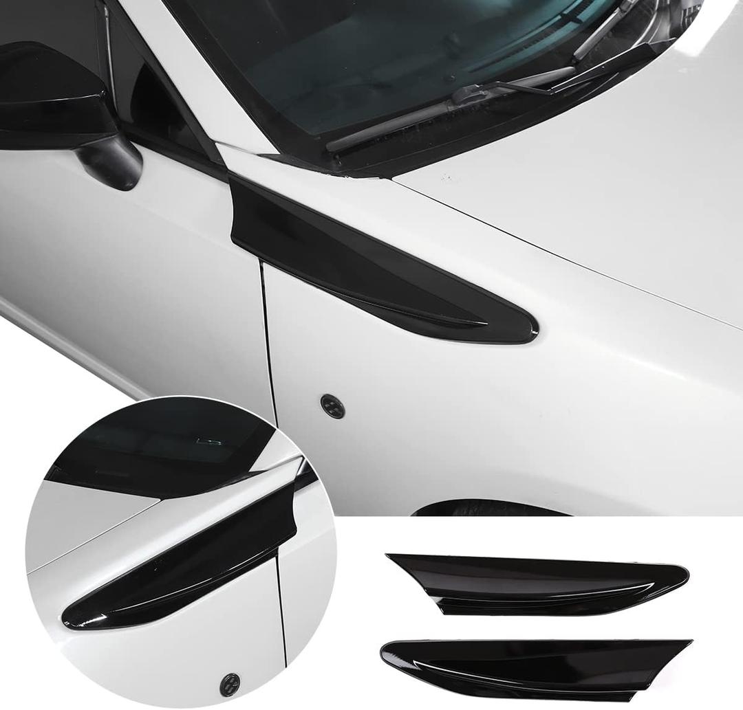 ABS Chrome Side Fender Air Vent Outlet Cover Trim For Subaru BRZ Toyota 86 2013-2021 Accessories Set of 2pcs (Gloss Black) ABS Chrome Side Fender Air Vent Outlet Cover Trim For Subaru BRZ Toyota 86 2013-2021 Accessories Set of 2pcs (Gloss Black)
