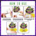 20Pcs Mardi Gras Decorations, Happy Mardi Gras Banner Hanging Swirls and Honeycomb Centerpieces New Orleans Carnival Masquerade Party Decorations for Fat Tuesday Decor