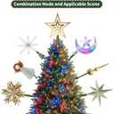 Christmas Tree Topper Holder Universal Twist-On Stabilizer with Adjustable Attachment for Tree Top Decorations, Fits Most Tree Bases (Green)