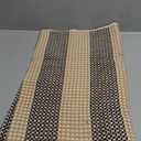 LEEVAN Outdoor Patio Rug 3x5, Washable Striped Front Porch Mat, Spring Colorful Outside Entryway Rug, Woven Welcome Doormat Tan and Black Buffalo Backyard Layered Mat for Entrance/Go Away/Deck