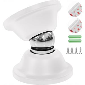 NiHome RV White Magnetic Door Stop for Door Holding & Stopping, Easy Install Non-Obtrusive Design, Flexible Mounting Options for RV, Older Homes & Uneven Doors, Protects Walls(1PCS)