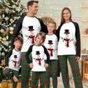 Rnxrbb 2025 Family Christmas Pajamas Pjs Set Matching Christmas Pajama Xmas Sleepwear for Couples Adult Women Men Kids (3T)