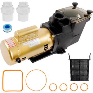 W3SP2607X10 Pool Pump 115/230 V, 1 HP Single Speed Pool Pump, High Speed Replacement for Hayward SP2607X10 Super Pump, Fits all In-Ground Pool and Spas