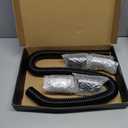 Stainless Steel 48" Radiator Hose Flexible Coolant Water Hose Universal with 4 Chrome Caps (Black)