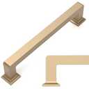 Amerdeco 10 Pack Champagne Bronze Cabinet Pulls 5 Inch(128MM) Hole Centers Kitchen Cabinet Handles Cabinet Hardware Kitchen Handles for Cabinets Cupboard Handles Drawer Pulls ZH0019