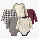 Hudson Baby Unisex Baby Cotton Bodysuits 3-6M